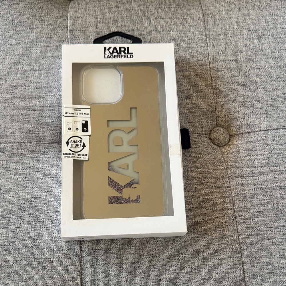 Karl Lagerfeld Metallic Gold iPhone 12 Pro Max Case